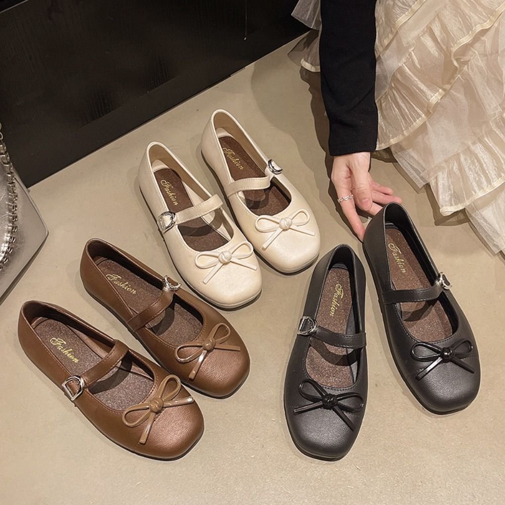 Mule Slip On - Женские сандалии с жемчужным бантом, нескользящие,