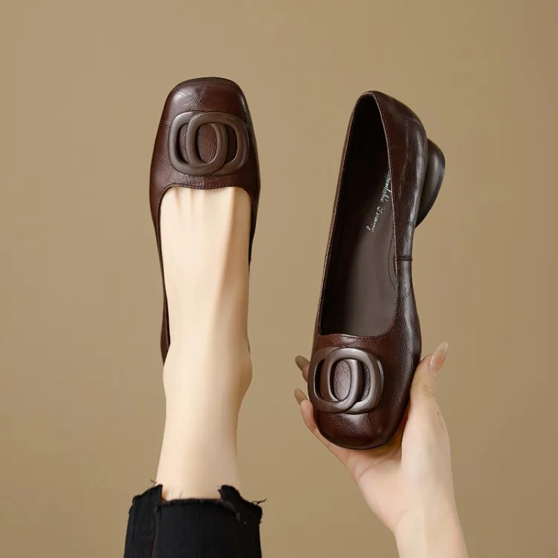 Slingback Pumps Women - Женские туфли-лодочки во французском стиле, кожаные