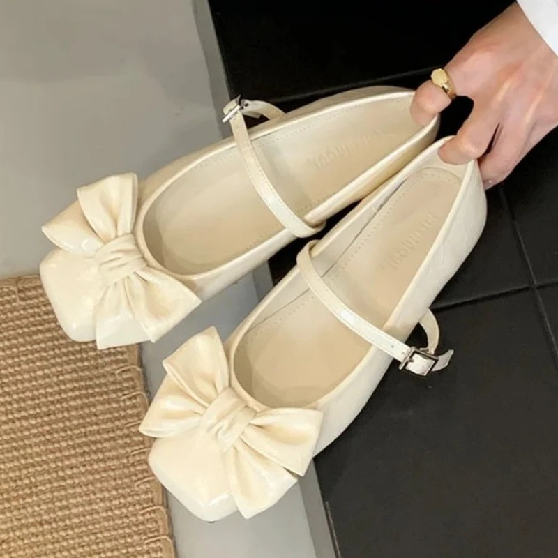 Women Shoes Brand - Симпатичные золотые женские туфли-лодочки с квадратным