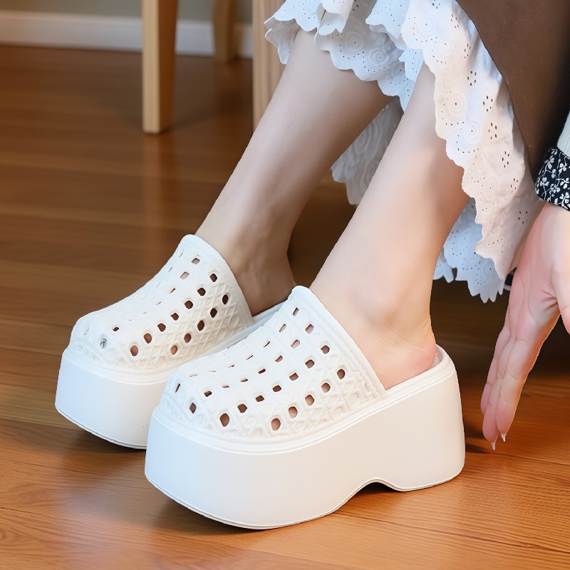Mule Slip On - Женские летние шлепанцы на массивной платформе
